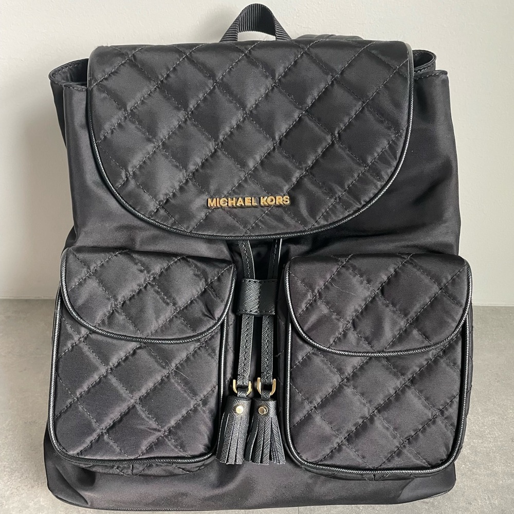 Michael Kors Quilted Nylon Drawstring Backpack - image 1